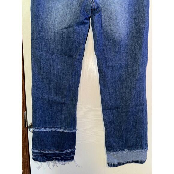 JUDY BLUE Straight Leg Fit JB8418 Tiered Ankle Hem Blue Denim Jeans Size 9/29 - Picture 8 of 11
